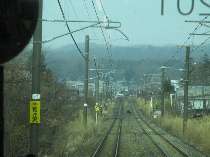 鉄道乗車記録の写真:車窓・風景(2)        「中軽井沢到着前。」