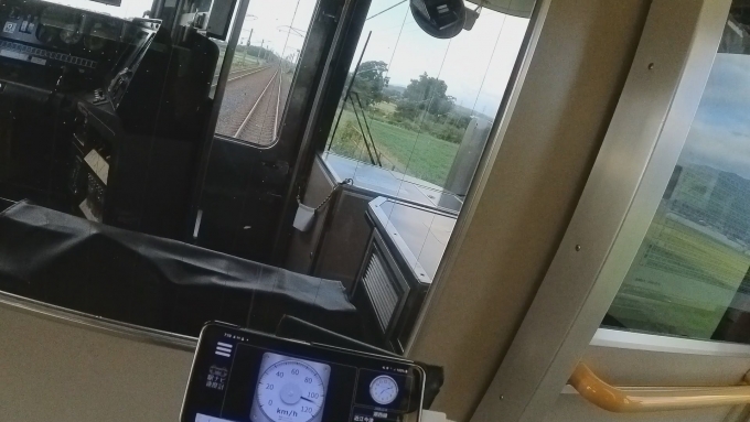 鉄道乗車記録の写真:車窓・風景(7)        「1802Mより飛ばしています。120km/hまで出す場面もありました。(湖西ローカルの221/223/225では、遅延しない限り見られないと思われる)」