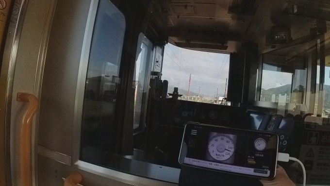 鉄道乗車記録の写真:車窓・風景(8)        「北陸本線を110km/hで快走する。」