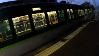 穴太駅から坂本比叡山口駅の乗車記録(乗りつぶし)写真