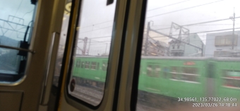 京都駅から唐崎駅の乗車記録(乗りつぶし)写真