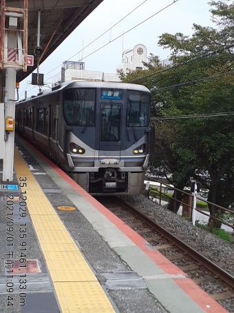 堅田駅から唐崎駅(1819M)の乗車記録(乗りつぶし)写真