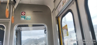 堅田駅から唐崎駅の乗車記録(乗りつぶし)写真