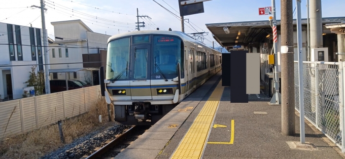 鉄道乗車記録の写真:列車・車両の様子(未乗車)(2)        「Q快速　JR難波行き」