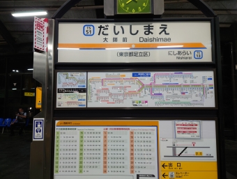 大師前駅から亀戸駅の乗車記録(乗りつぶし)写真