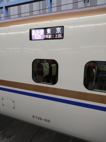 長野駅から上田駅の乗車記録(乗りつぶし)写真
