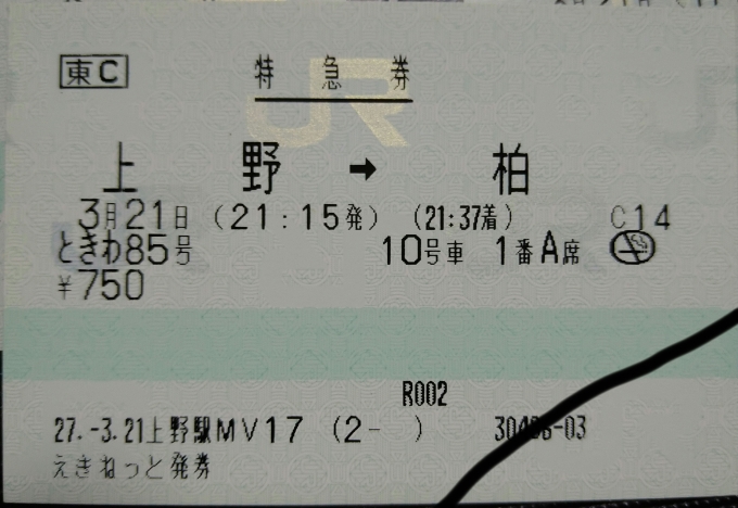 鉄道乗車記録の写真:きっぷ(1)     