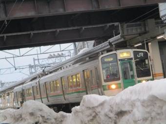 米沢駅から笹木野駅の乗車記録(乗りつぶし)写真
