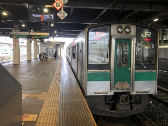 山形駅から新庄駅の乗車記録(乗りつぶし)写真
