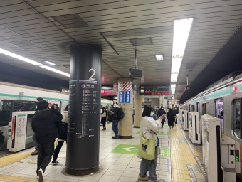 渋谷駅から北千住駅の乗車記録(乗りつぶし)写真