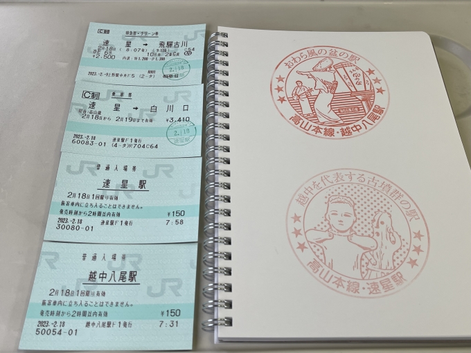 鉄道乗車記録の写真:スタンプ(3)        「切符・入場券と押印したスタンプ。」