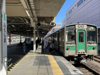 福島駅から白石駅の乗車記録(乗りつぶし)写真