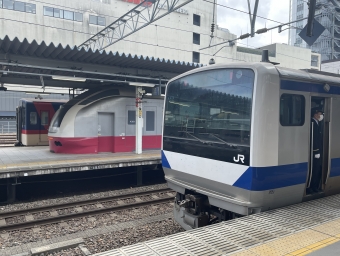 水戸駅から友部駅の乗車記録(乗りつぶし)写真