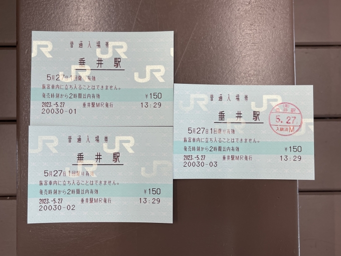 鉄道乗車記録の写真:きっぷ(2)        「入場券をしっかり購入。」