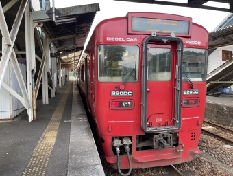 中判田駅から三重町駅の乗車記録(乗りつぶし)写真
