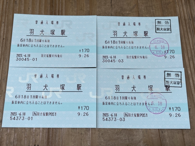 鉄道乗車記録の写真:きっぷ(5)        「入場券(マルス・POS)。無効印の状態はかなりいい。」