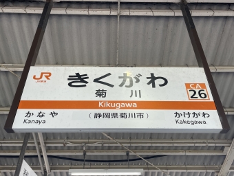 菊川駅 写真:駅名看板