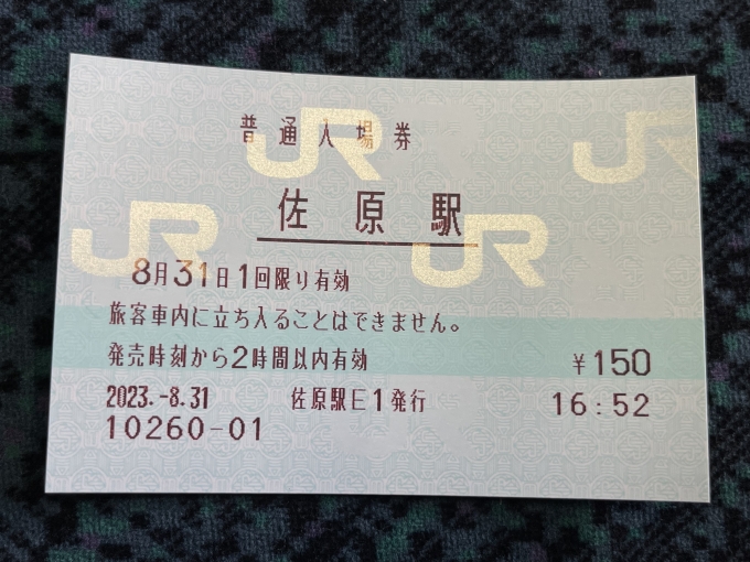 鉄道乗車記録の写真:きっぷ(4)        「入場券。」
