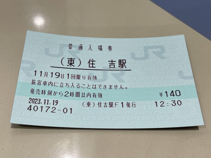 鉄道乗車記録の写真:きっぷ(3)        「購入した入場券。」