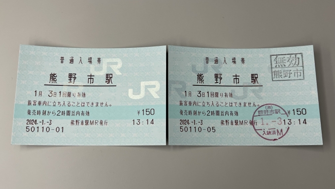 鉄道乗車記録の写真:きっぷ(3)        「入場券。」
