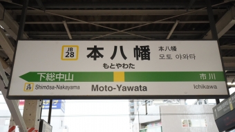 津田沼駅から本八幡駅の乗車記録(乗りつぶし)写真
