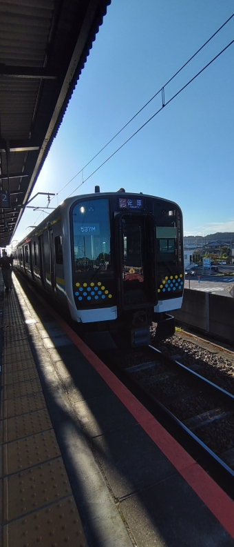香取駅から鹿島神宮駅の乗車記録(乗りつぶし)写真