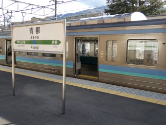 青柳駅から塩尻駅の乗車記録(乗りつぶし)写真