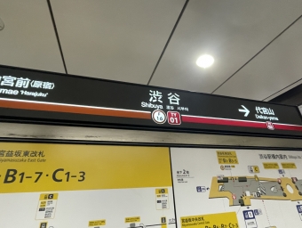 渋谷駅から元町・中華街駅の乗車記録(乗りつぶし)写真