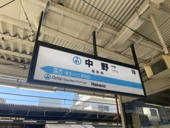 中野駅から西船橋駅の乗車記録(乗りつぶし)写真