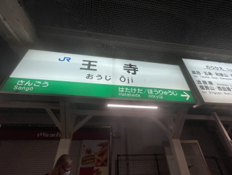 西九条駅から王寺駅の乗車記録(乗りつぶし)写真
