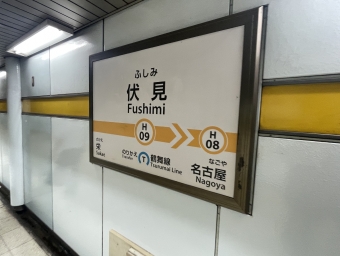 伏見駅から高畑駅の乗車記録(乗りつぶし)写真