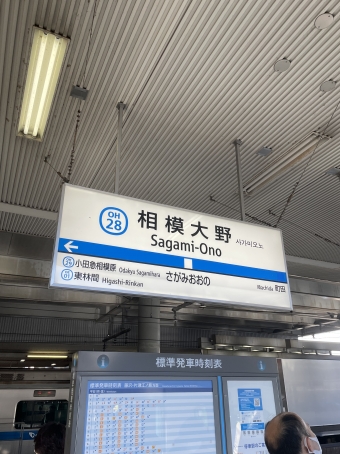 相模大野駅から海老名駅の乗車記録(乗りつぶし)写真