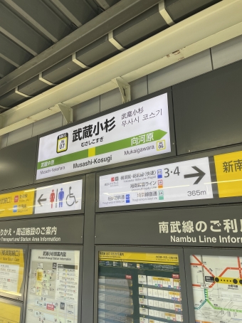 武蔵小杉駅から尻手駅:鉄道乗車記録の写真