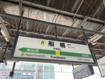 船橋駅 写真:駅名看板