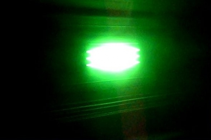 鉄道乗車記録の写真:車窓・風景(4)        「青函トンネル最深部の緑色のライト」