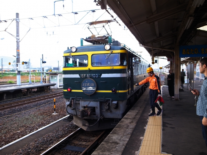 鉄道乗車記録の写真:乗車した列車(外観)(9)        「敦賀からは、トワ釜EF81-103。」