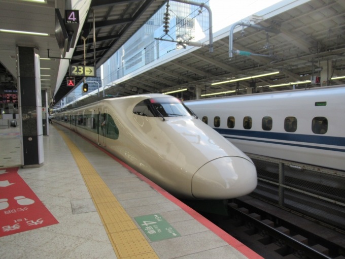 鉄道乗車記録の写真:列車・車両の様子(未乗車)(6)        「200系カラー？の新幹線」