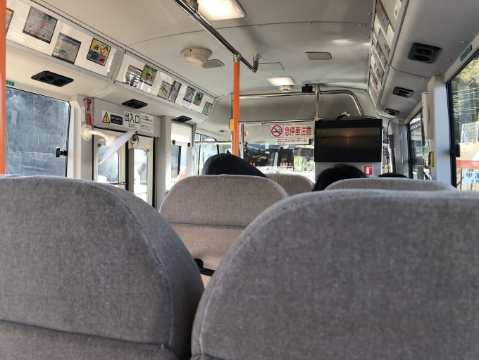 鉄道乗車記録の写真:車内設備、様子(2)        「マイクロバスのより狭い車内」