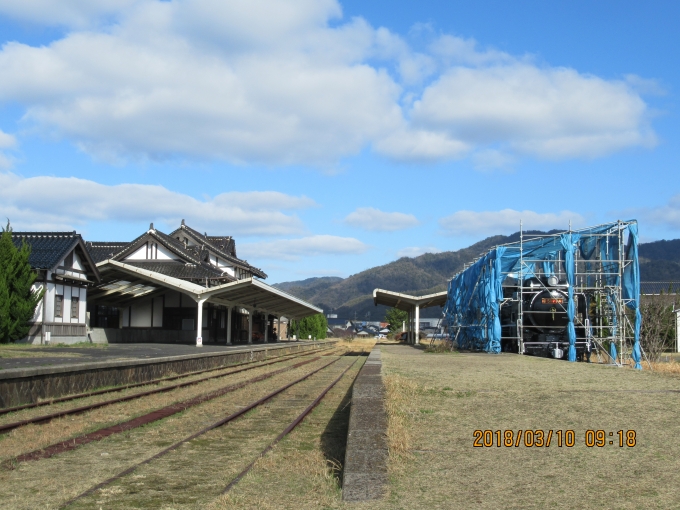 鉄道乗車記録の写真:駅舎・駅施設、様子(3)        「大社駅の構内」