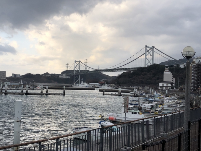 鉄道乗車記録の写真:車窓・風景(5)        「関門海峡と関門橋」