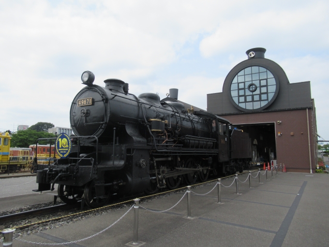 鉄道乗車記録の写真:列車・車両の様子(未乗車)(14)        「9600形蒸気機関車49671号機
圧縮空気で自走できるよう整備がされているらしい」
