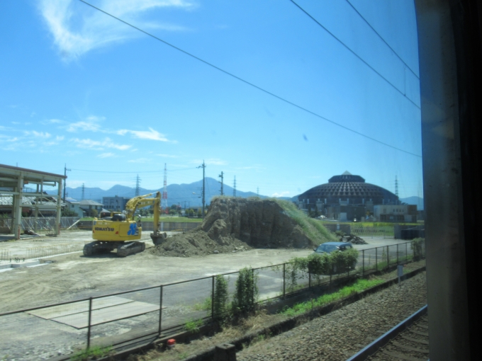 鉄道乗車記録の写真:車窓・風景(11)        「鯖江駅近くの変わったドーム」