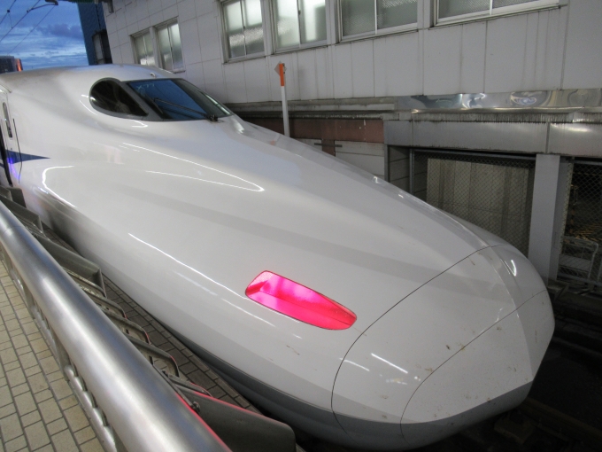 鉄道乗車記録の写真:乗車した列車(外観)(4)        「後方車両。新幹線は長いので撮影が大変」