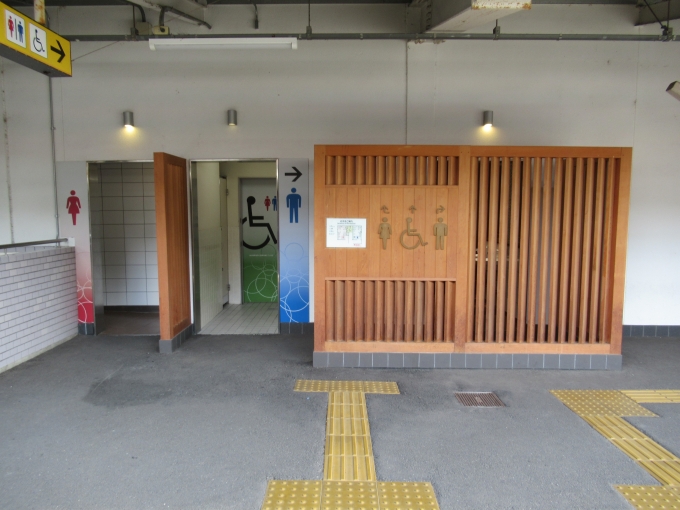 鉄道乗車記録の写真:駅舎・駅施設、様子(6)        「有名なところとあってトイレの外観もきれい」