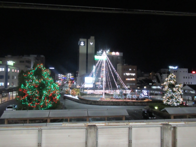 鉄道乗車記録の写真:駅舎・駅施設、様子(6)        「大きな駅はこの時期イルミネーションがどこでもある」