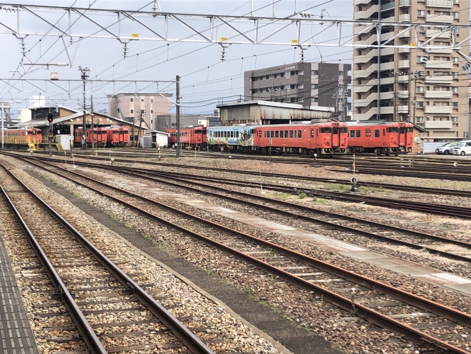 鉄道乗車記録の写真:列車・車両の様子(未乗車)(2)        「待機してるキハ40とキハ47」