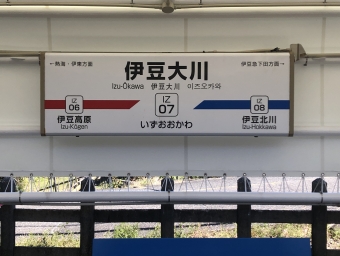 伊豆大川駅 写真:駅名看板