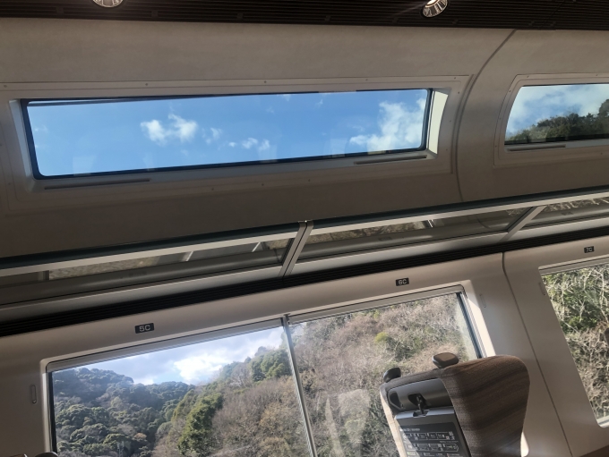 鉄道乗車記録の写真:車内設備、様子(7)        「天井も見える」