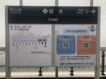 稲永駅から金城ふ頭駅の乗車記録(乗りつぶし)写真