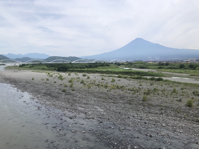 鉄道乗車記録の写真:車窓・風景(4)        「大井川と富士山」